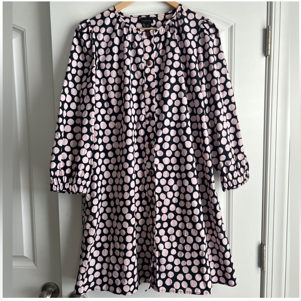Who What Wear Polka Dot Dress - Pink and Black
